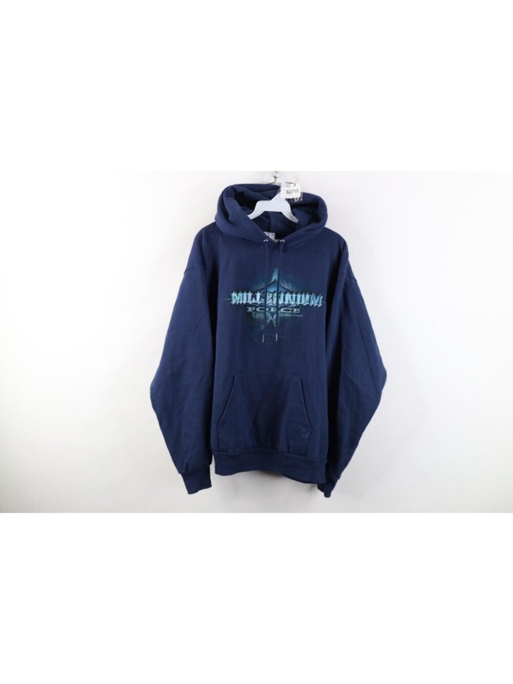 Vintage Cedar Point Mens Medium Spell Out Millennium Force Roller Coaster Hoodie